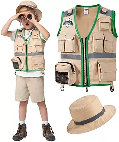 Chaleco De Disfraz De Explorador Al Aire Libre Para Niños
