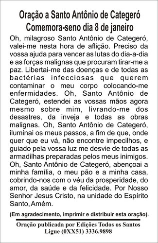 Milheiro Santo Antônio De Categeró - Oração Promessa 1000 Un