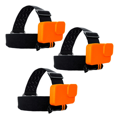 Arnés Cabeza Head Strap 3 Piezas Compatible Gopro Action Cam