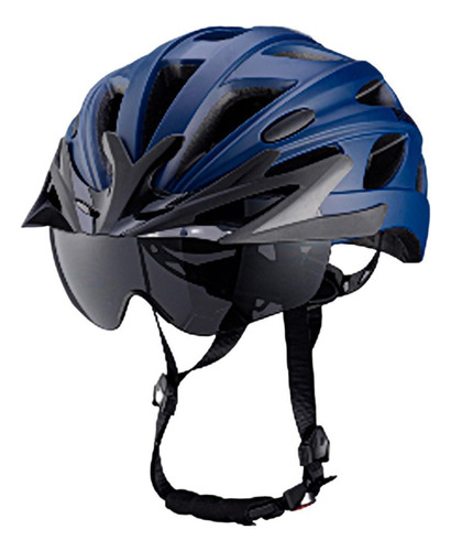 Capacete Ciclismo Ultraleve Viseira Azul Rockbros