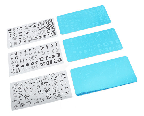 Kit De Estampado De Láminas Para Plantillas De Uñas, Acero I