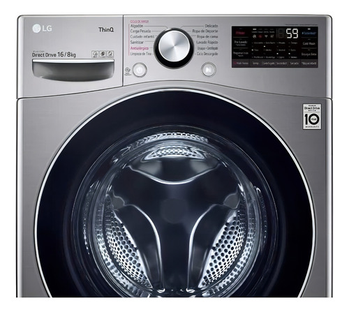 LG WD16SG2S6 inversor de aço 16kg lavadora-secadora automática