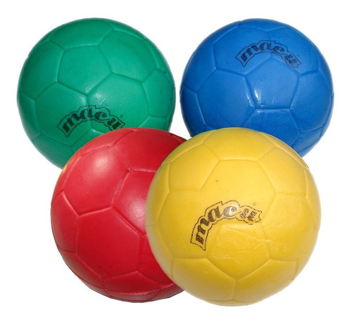 Imagen 1 de 5 de Macu Pelota De Fútbol 18 Cm Goma Espuma Colores Original