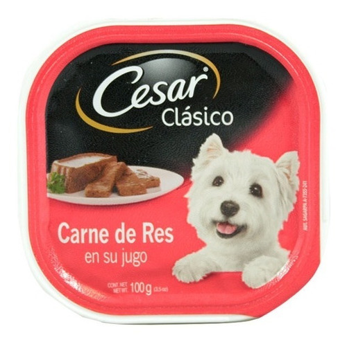 Alimento Para Perro Cesar Carne De Res En Su Jugo 100 Gr