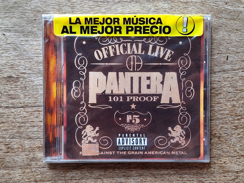 Cd Pantera - Official Live: 101 Proof (1999) Sellado Mx R10