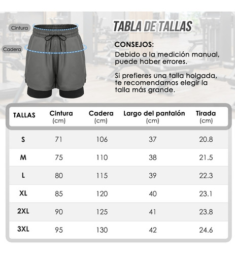 Short Lycra Deportiva Hombre Gym Con Forrado Secado Rápido