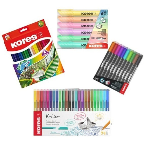 Kit Escritura Colores/rotulador/ Resalt. Pastel/marcadores