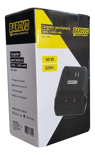 Imagen 7 de 9 de Cargador Bateria Barovo Ion Litio 2000 4000 Mah 220v 60w 18v