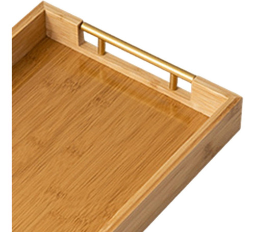 Elegante Bandeja De Bambú Para Servir 38cmx26.5cmx5cm