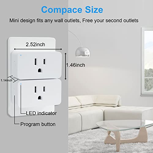 Paquete De 4 Enchufes Inteligentes Wifi, Enchufes Inteligent