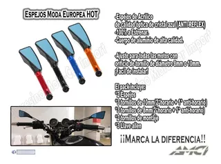 Espejos Para Moto Yamaha Honda Ktm Fz Ns200 Moda Europea