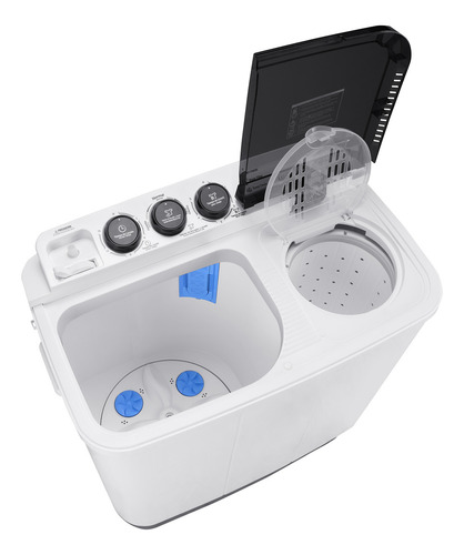 Lavadora Semiautomática Midea Doble Tina 11 Kg Twin Force Pulsator Blanca
