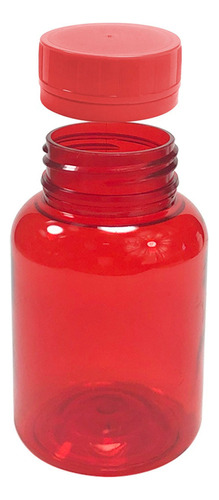 Pote Para Cápsulas Pet 150ml C/ Tampa Lacre (20 Unidades) Sabor Vermelho