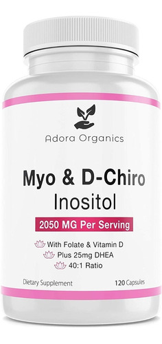 Myo  Inositol 2050mg   Myo & D-chiro 120 Cápsulas Orgánico