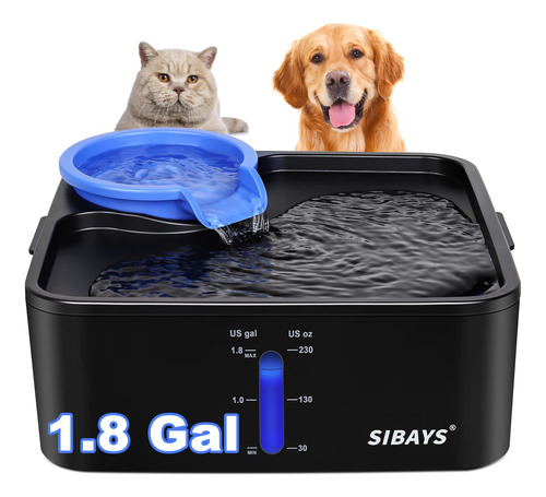 Sibays Fuente De Agua Para Perros Grandes, Perros Medianos Y