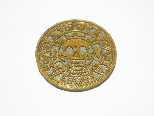 Medallón Piraras Del Caribe - Moneda De Oro Azteca X3