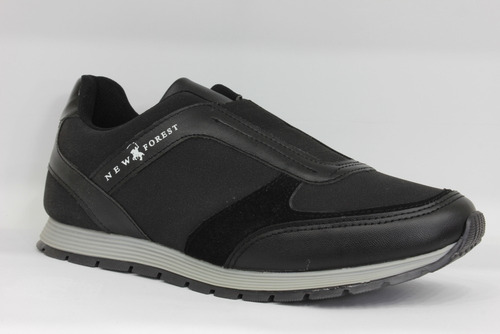 Imagen 1 de 4 de Tenis Casual Slip On Confort Para Hombre Polo Club Negro