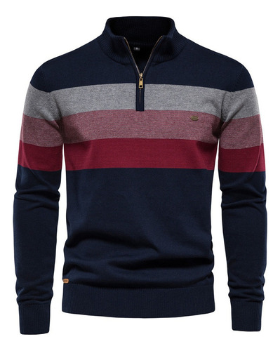 Hombres Sudadera Con Cremallera Cuello Casual Pullover