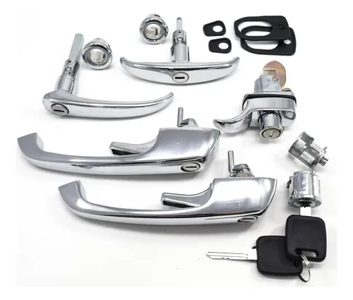 Kit Maçanetas Externas Portas Cromada Kombi Clipper Até 97
