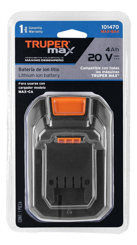 Bateria De Ion Para Maquinas Max 4 Ah Truper 101470