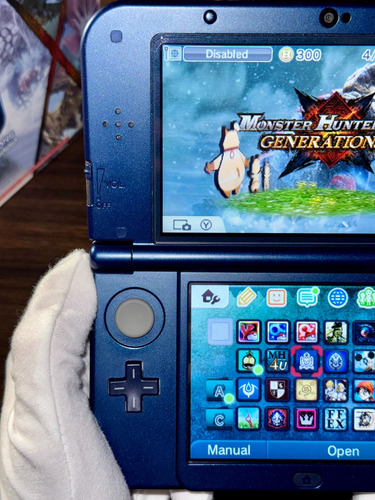 New Nintendo 3ds Xl Monster Hunter G Completo Como Nuevo Azul (Usado)