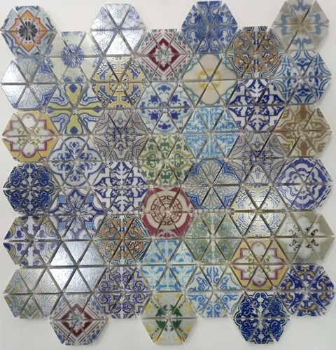 Ov Malla Mosaico Multicolor Piedra Mallorca 30x30 9001035