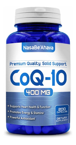Coq10 Coenzima 400mg Máxima Absorcion Corazón Energía Eeuu