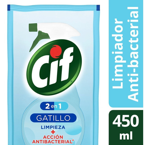 Cif Antibacterial Limpiador Liquido 450ml Repuesto Economico