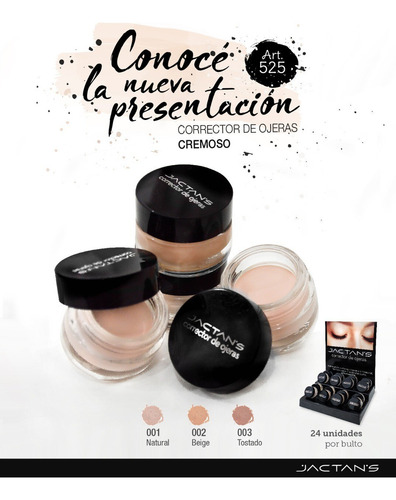 Corrector De Ojeras Jactans Alfa Fijacion Tono Beige