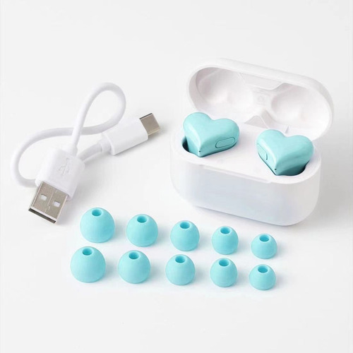 4 Audífonos En Forma De Corazón Bluetooth Cancelación Y