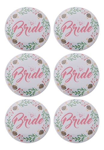 Insignia De Bride Squad Buttons Para Regalo, 6 Unidades