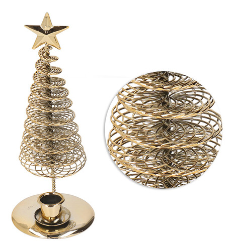 Candelabro De Árbol De Navidad De Metal Con Forma De Candela