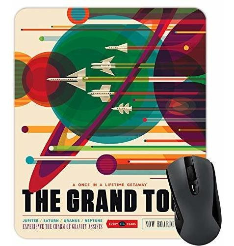 Pad Mouse - The Grand Tour - Retro Nasa Travel Poster Mousep