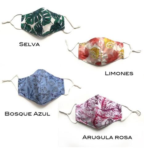 Cubrebocas Lavable Reusable Estampado De Moda