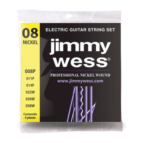 Encordadura Jimmy Wess Para Guitarra Electricajwge-1008n