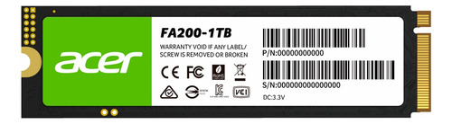 Unidad Ssd Acer Fa200 Nvme 1tb Pci Express 4.0 M.2