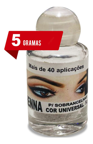 Henna Sobrancelha Cor Universal 40 Aplicações 5 Gramas