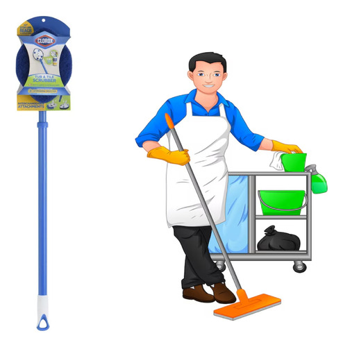 Clorox, Extendable Pole Tub Tile Scrubber Cepillo Extensible