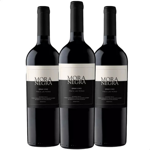 Vino Finca Las Moras Mora Negra Malbec Pack X3 - 01almacen