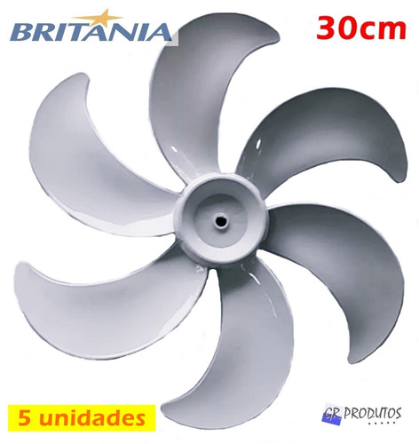 Hélice Britânia 30cm 6 Pás Prata 5 Unidades Original