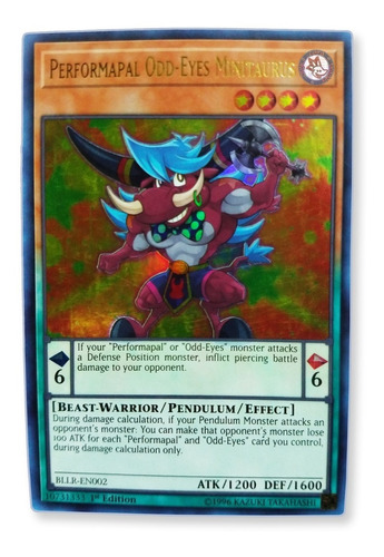 Yugi-oh! Performapal Odd-eyes Minitaurus Bllr-en002 Ultra