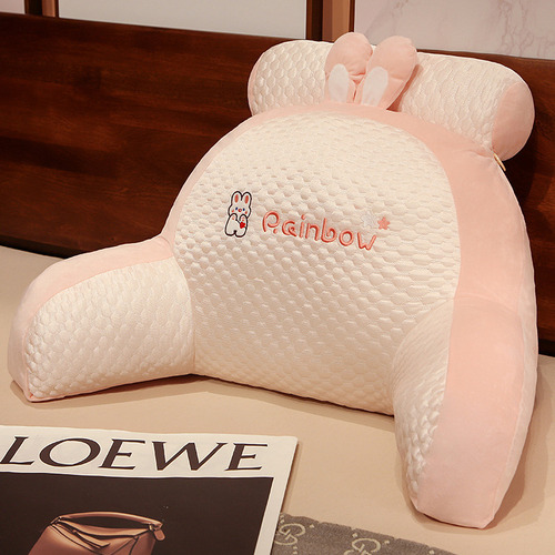 Almohada, almohadas para sentarse, respaldo sobre la cama, color rosa: Lomb