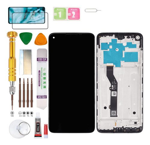 (Negro) Macro+Pantalla Para MOTOROLA MOTO G9 Plus XT2087-1, MC364 Gadget Troops