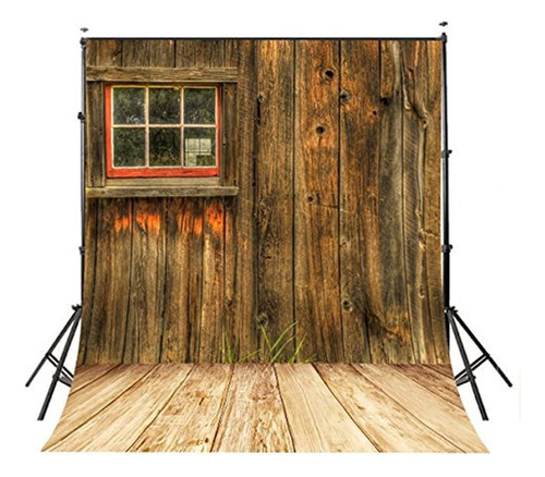 Lylycty 5x7ft Rustico Granero Puerta Pared Fotografia Fond