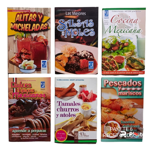 Cocina Mexicana, Pescados, Dulces Y Antojitos/ Pak De 6 Rec.