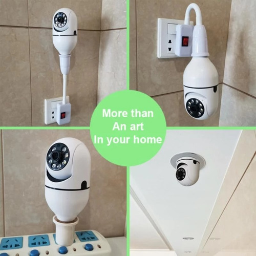 Imagen 3 de 8 de Camara Lampara Robotica Wifi Interior 1080p Audio Video!!!!