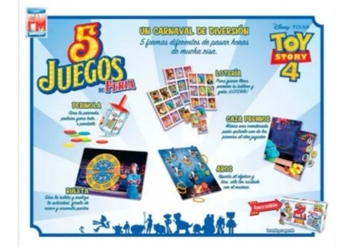 Imagen 2 de 2 de Juego De Mesa Toy Story 4 Cinco Juegos De Feria