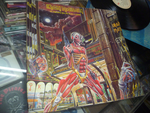 Iron Maiden - A Tiempo En Algun Lugar -vinilo Insert Ed 1986
