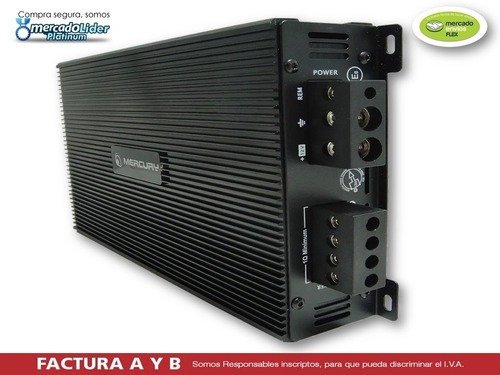 Imagen 2 de 2 de Amplificador para autos, pickups & suv Mercury M1800.1 con 1 canal y 1800W