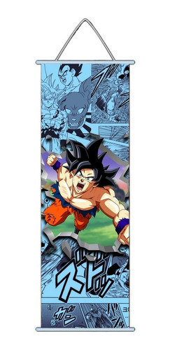 Pergamino En Tela Goku Manga Fondo Anime Artistico Manga